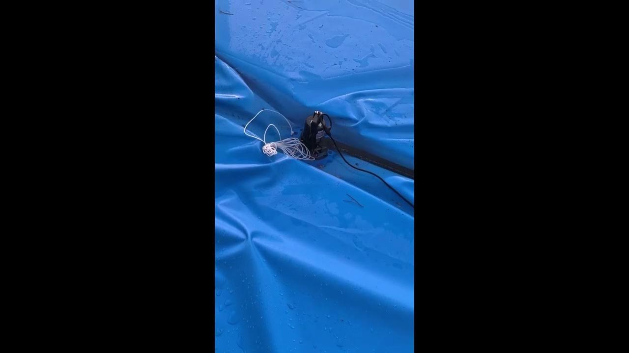 Removing water from PCE pool cover with pump YouTube