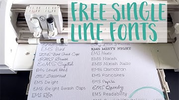Free Single Line Fonts for Silhouette