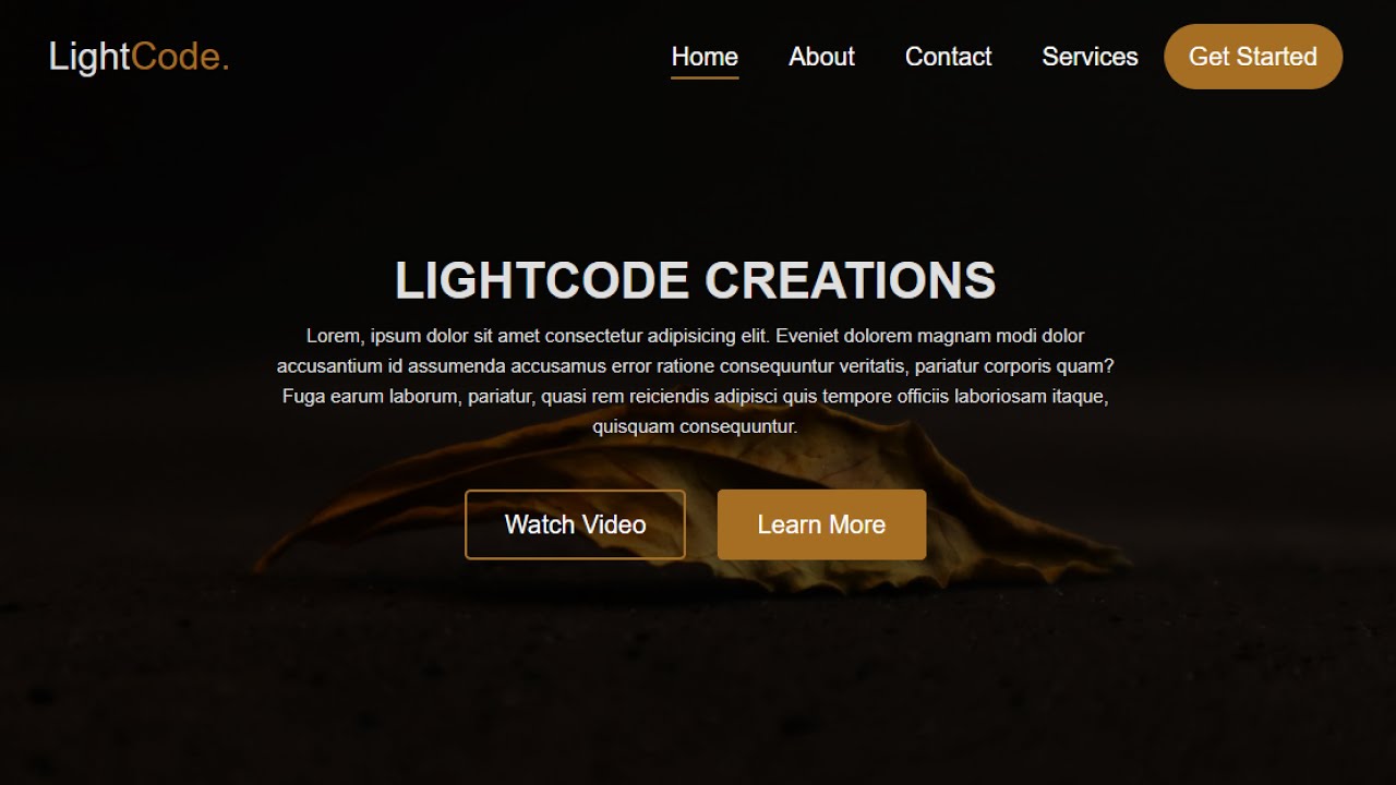How To Create A Website Using HTML And CSS Step By StepHero Section ...
