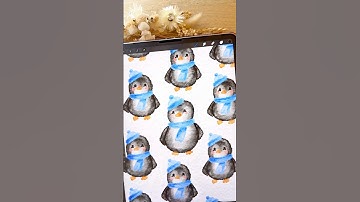 How to draw a Christmas penguin procreate watercolor #christmas  #procreate #digitalart #art