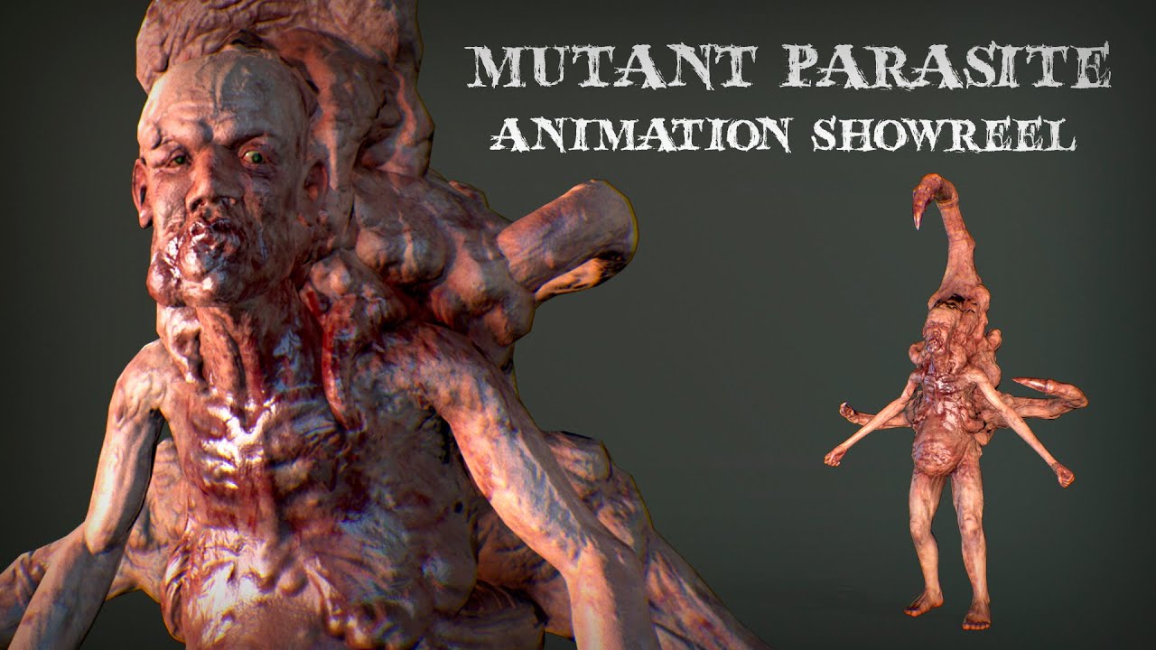 Mutant Parasite - Animated 3D game character - 3DiggerArt