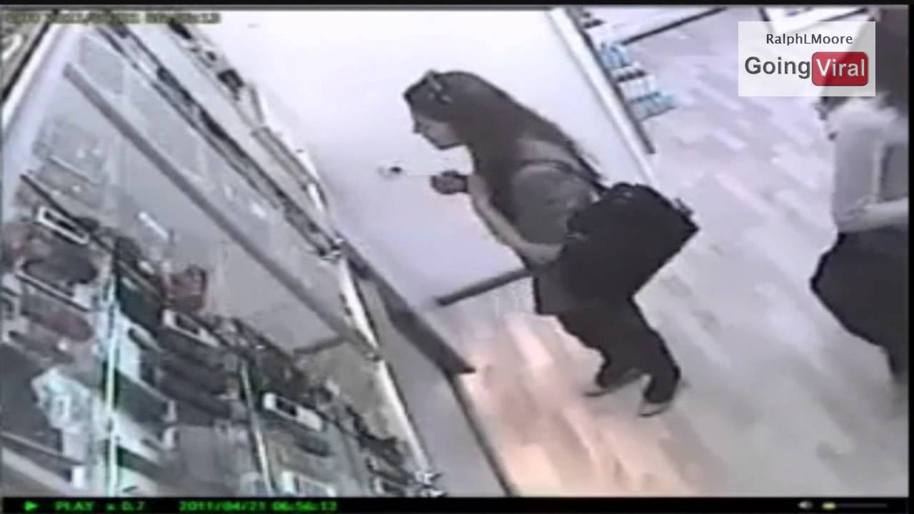 Cctv Girl Caught Stealing Mobile Phone Youtube