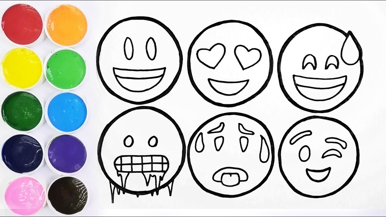 Dibujar y Colorear Emojis Para Niños - Aprende Colores - Learn Colors |  FunKeep - thptnganamst.edu.vn