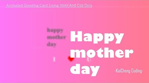 Html 1 | Animated greeting card using html and css only