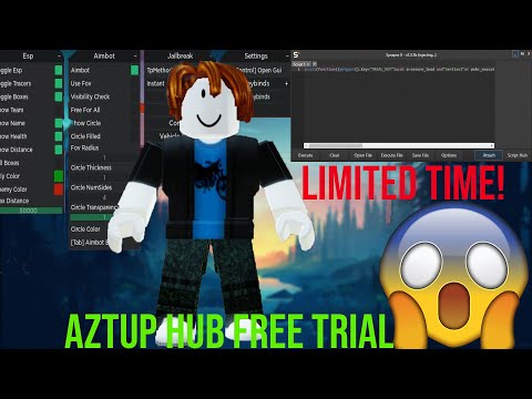 Ended Limited Time Aztup Hub Free Trial Showcase Exploit Hack Jailbreak Youtube - jailbreak aztup hub v2 gui trial roblox scripts