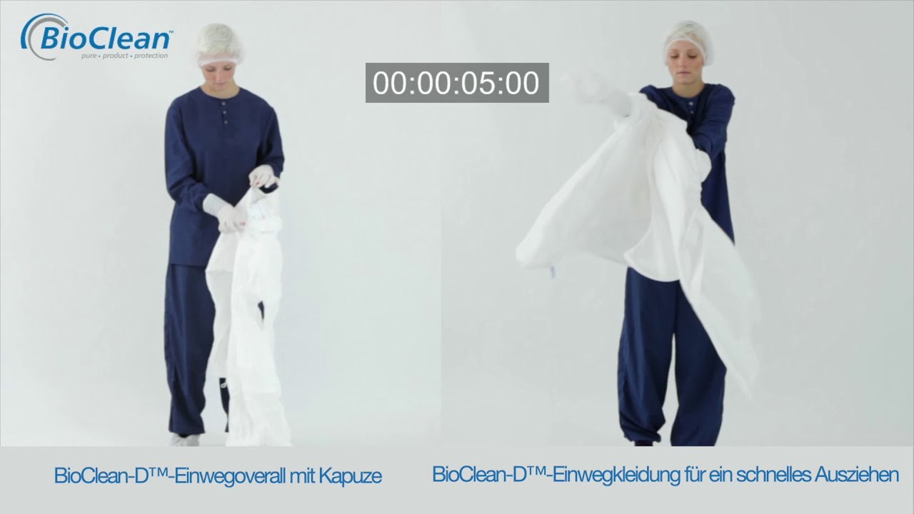 (DE) Bioclean D Drop down Einwegkleidung
