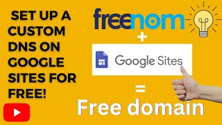 How to set up a custom domain for Google sites using Freenom