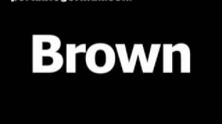 German Word For Brown Is Braun