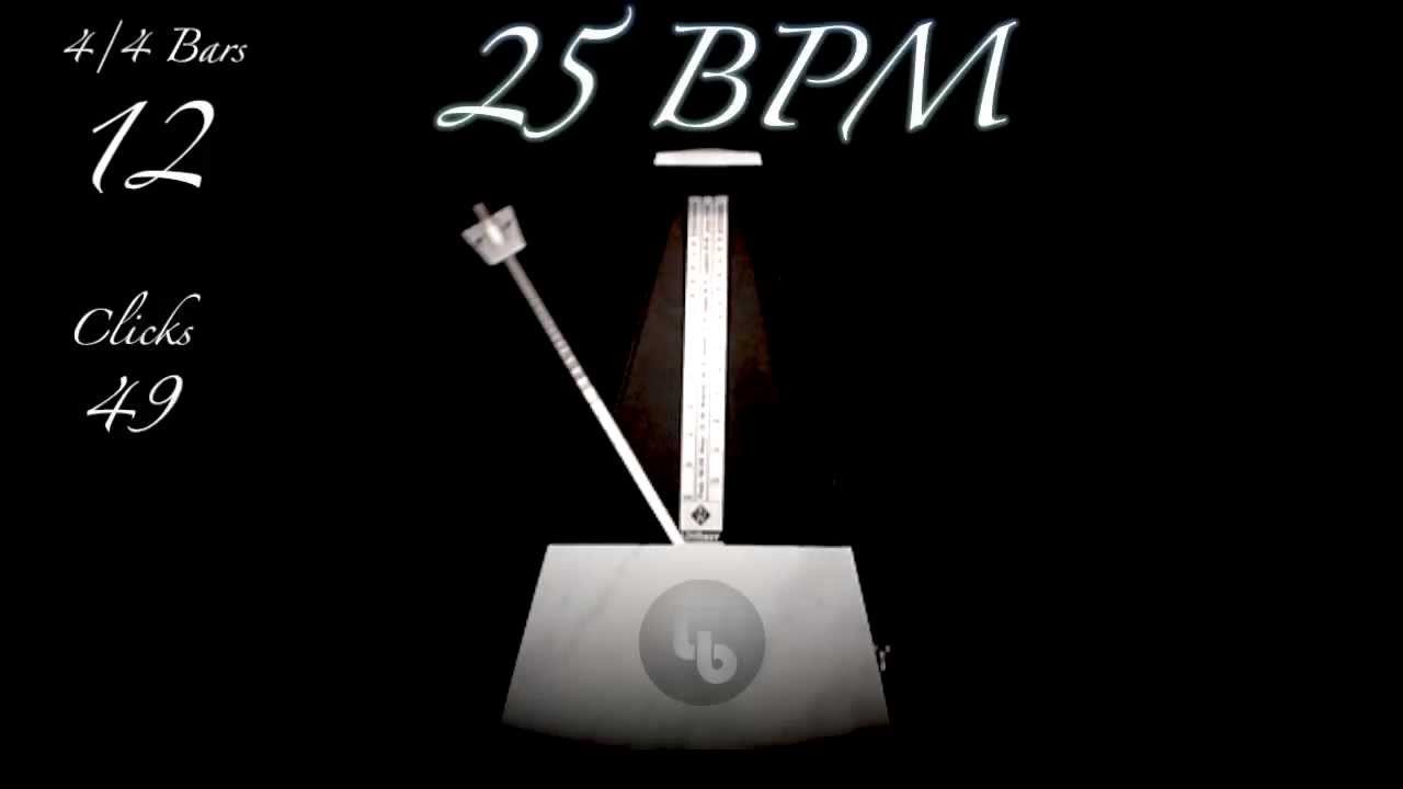 25 BPM Metronome - YouTube