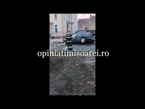 Accident pe soseaua Timisoara - Jimbolia, femeie ranita