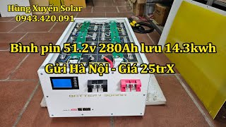 Khối pin 51.2v 280Ah BMS seplos 2.0 mạch cb chủ động 5A. Gửi Hà Nội