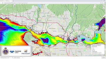 Bathymetry in CARIS Cloud in PRIMAR Viewer, combined with ENC