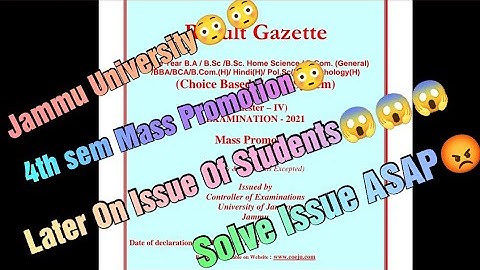 UG 4th Sem Result Later On Issue To Be Solved ASAP😡😡 #jammuuniversity #latestnews #update #students