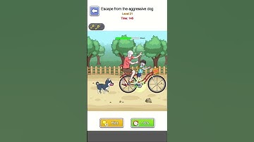 Tricky Puzzle Brain Annoy Level 21 Chasing dog Escape from the aggressive dog