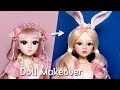 [Doll Repaint] ENG SUB 인형을 핑크빛에 사랑스러운 봄꽃 토끼 소녀로 꾸며줬어요- 60cm 관절 인형 리페인팅 /딩가의 회전목마 (DINGA)