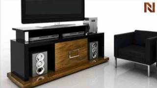 Modloft Vector Entertainment Center Imbuia-Black Vector-Ib