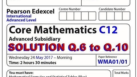 IAL MATHEMATICS C 12 MAY 2017 Part 2