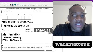 Edexcel AS Level Maths | Paper 22 | Mechanics | June 2023 | Walkthrough | 8MA0/22 |  MathsWithDan