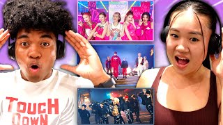 REACTING to KPOP for the FIRST TIME! (ITZY, BTS AND STRAY KIDS) - PART 2