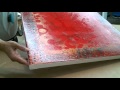 Framing: How To Frame A Roll Canvas - "Red Abstract" - Part 1