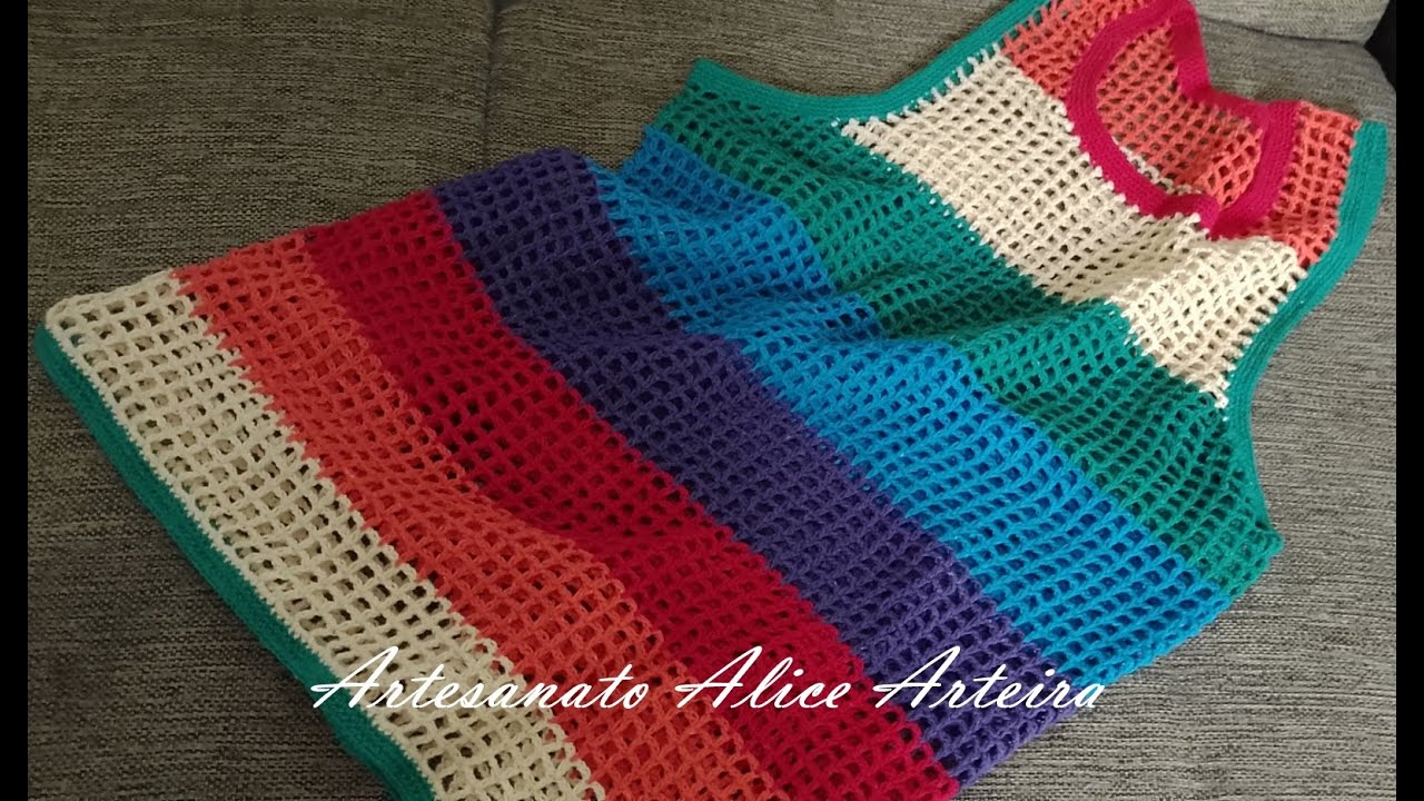 REGATA DE CROCHÊ LISTRADA