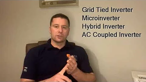 Different Solar PV inverter types, Grid Tied, Microinverter, Hybrid & AC Coupled.