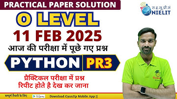 11 FEB Practical Paper Solution|| Python Programming PR3 || M1-R5.1 || O Level Practical JAN 2025