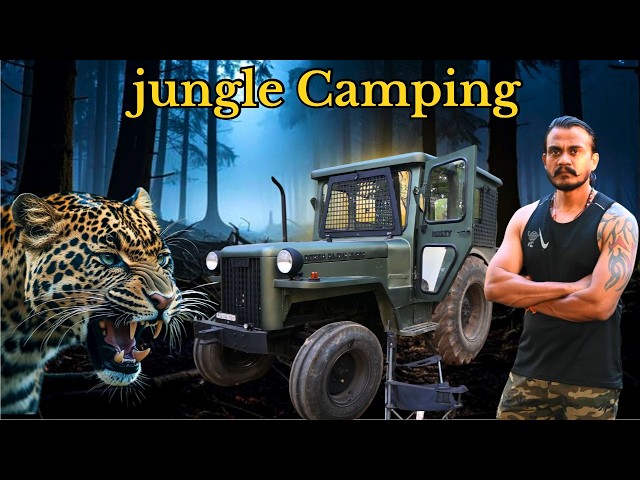 Jungle Camping | leopard near campside | Solo Jungle Camping  | Tractor Caravan