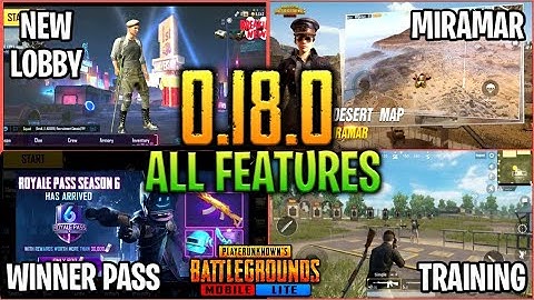 PUBG MOBILE LITE 0.18.0 UPDATE ALL FEATURES | 1st ANNIVERSARY | MIRAMAR MAP | TRAINING MODE | NEW WP