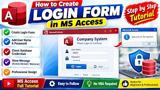 How to create Login form in ms access |how to create super easy form in access |how to create login