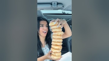 This was done be a professional eater. Do not repeat ‼️⚠️ #shorts #food #donuts #mukbang