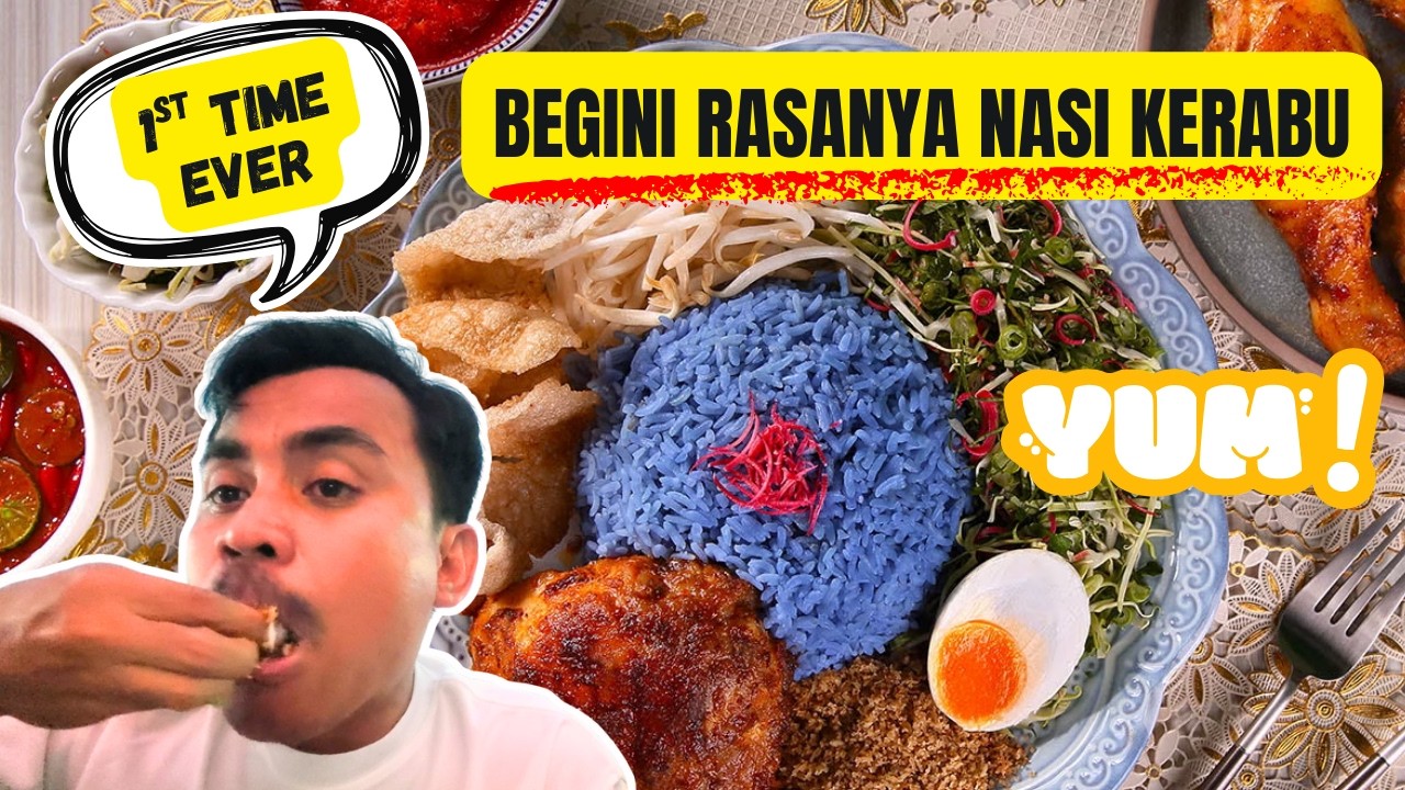 FIRST TIME EVER MAKAN NASI KERABU DI BAZAAR RAMADAN PUTRAJAYA 🇲🇾😍