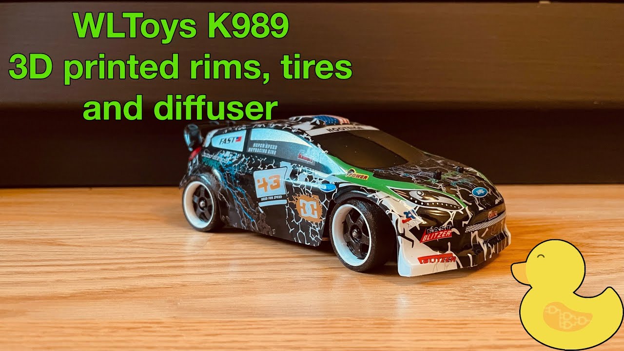 WLtoys K989 3D printed rims, tires and diffuser #wltoys #k989 # ...