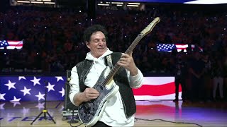 Journey's Neal Schon performs the National Anthem during Game 1 of the 2022 NBA Finals | NBA on ESPN