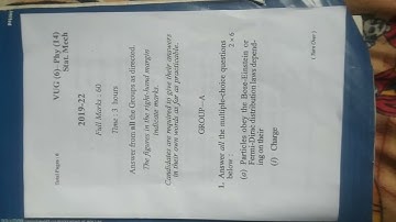 VBU B.Sc. Sem- 6 Physics honours Core- 14 static Mechanics 2019-22