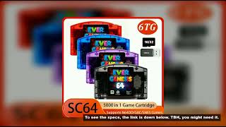 SC64 5000 in 1 N64 Game Cartridge Open Source Flash Card 16GB/32GB Free TF Card For Nintendo 64 Supp