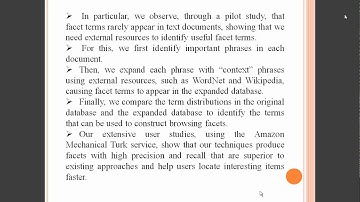 Griet-Cse-Miniprojects11-Automatic extraction of usefull facet heirarchies from text databases