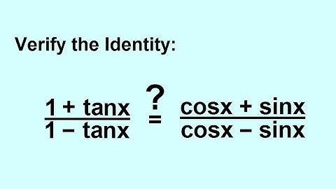 PreCalculus - Trigonometry: Trig Identities (6 of 57) Verify the Identity: 2