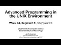 Advanced Programming In The UNIX Environment Week 04 Segment 5 Etc Passwd