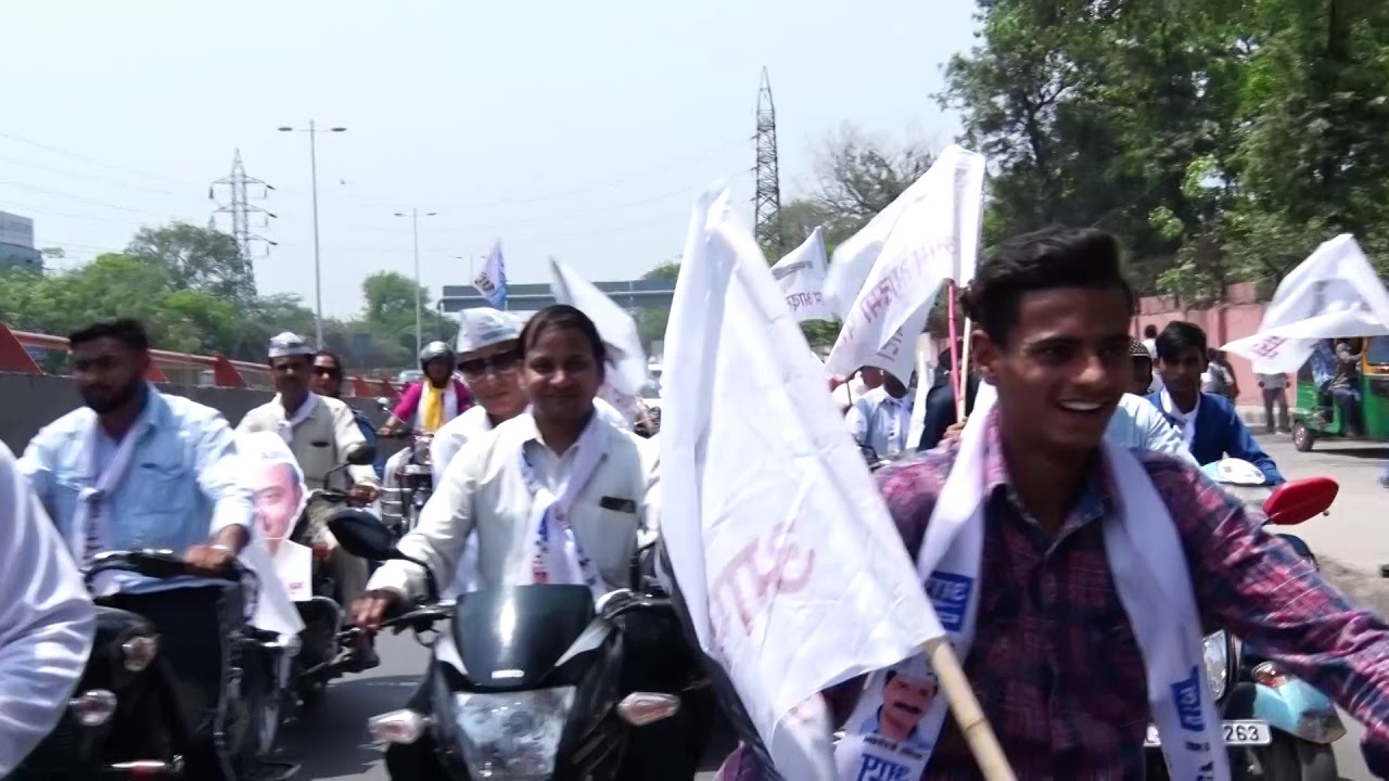 AAP Lok Sabha Candidate Dilip Pandey (North East) Filed Nomination in Presence of Rajendra Gautam