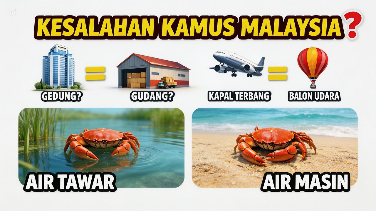 #351: Gedung = Gudang? Kapal Terbang = Balon Udara? Bedah Kamus Malaysia