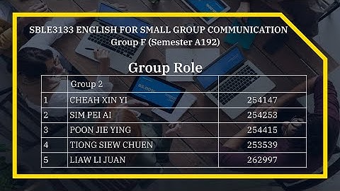 ESGC Assignment 2 Group Roles (Group 2)