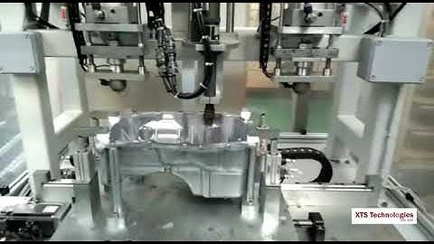 Oil pan assembly nut tightening, inserting filter XY transfering structure for car automotive part