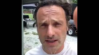 Andrew Lincoln's American accent on set.
