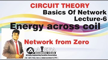 Lecture 6 I Energy calculation across coil I Application of inductor I GATE I ESE I BPSC-AE I AIEFA
