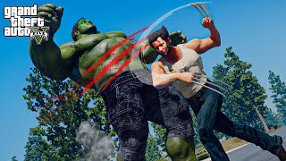 GTA 5 - Wolverine VS Hulk | Epic Superheroes Battle!