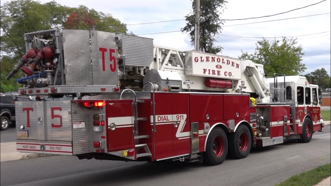Glenolden Fire Company Tower 5 Responding YouTube