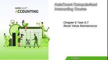 AutoCount Computerised Accounting Course Chapter 6 Task 6.7   By Najaa