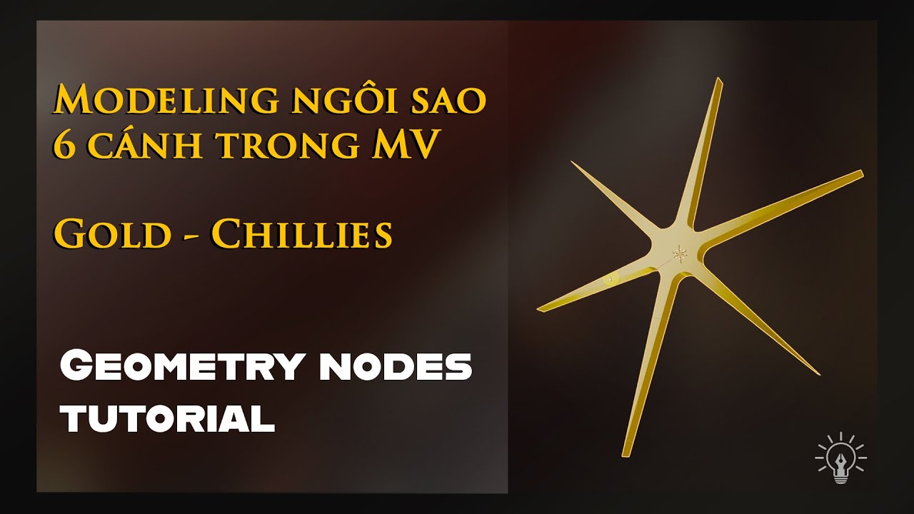 Sao Examples Geometry Modeling ngôi sao 6 cánh trong MV Gold của Chillies bằng Geometry Nodes ...