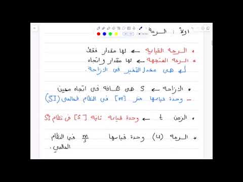 ثانية ثانوي فيديوا 1 درس السرعه المنتظمة عبدالرزاق هامان